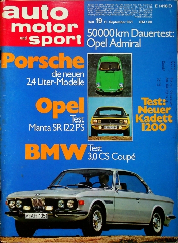 Deckblatt Auto Motor und Sport (19/1971)